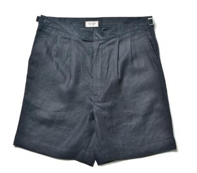 LINEN PLEATED SHORT PANTS