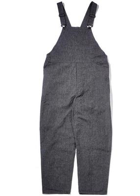 SALT AND PEPPER CHAMBRAY BIB OVERALL