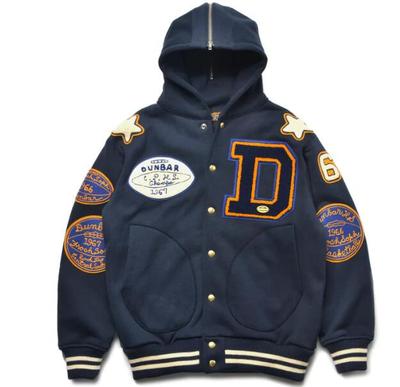 SNAP BUTTON HOODED SWEATSHIRT / DUNBAR